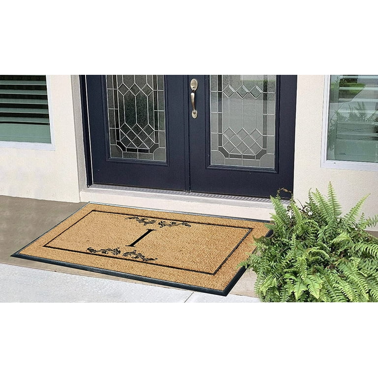 A1HC Natural Coir & Rubber Extra Large Doormat, Heavy Duty, Front Doormat -  30X60