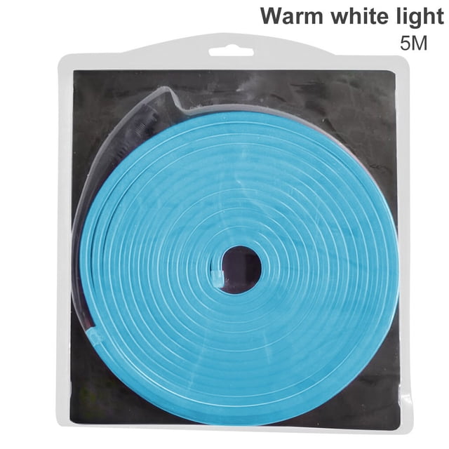 Naiovety 12V impermeable LED tira neón Flex cuerda luz Flexible al aire libre DIY iluminación Iluminación y accesorios azul hielo 5M