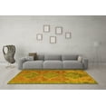 thumbnail image 3 of Ahgly Company Machine Washable Indoor Square Oriental Yellow Traditional Area Rugs, 3' Square, 3 of 4