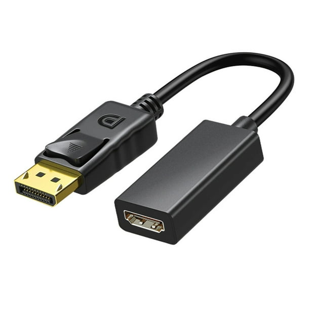 Cable adaptador de alta resolución 1080P, conversión de video macho a hembra, chapado en oro, adaptador compatible con DisplayPort a HDMI, accesorio para computadora portátil