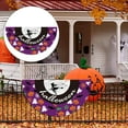 thumbnail image 2 of BNNG 3 x 1.5 Feet Halloween Flag Bunting Pleated Half Fan Flag Hanging Banner Outdoor Outside with Canvas Header and Metal Grommet for Holiday Yard Decorations Party Props, 2 of 9