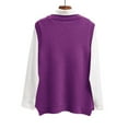 thumbnail image 2 of Dellytop Women's V Neck Knit Plaid Preppy Style Knitwear Sweater Vest, 2 of 3