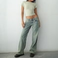 thumbnail image 2 of EMMIOL Women's Wide Leg Jeans Mid Waist Baggy Jeans Vintage Y2K 90s Boyfriend Denim Pants, 2 of 8