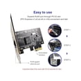 thumbnail image 2 of Gigabit Ethernet PCI Express PCI-E Carte Réseau 10/100/1000Mbps RJ45 Adaptateur LAN Convertisseur pour PC de Bureau, 2 of 7