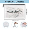 thumbnail image 2 of Funda de malla con cierre EOOUT, impermeable, negra, 42 unidades, tamaño A4 y carta, 2 of 7