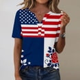 thumbnail image 2 of MEICHEN Womens Tops Summer Graphic Tees Short Sleeve Patriotic Blouse Usa 250th Anniversary T Shirt V Neck Shirt, 2 of 6