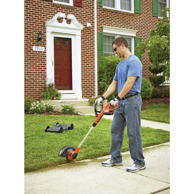 BLACK DECKER 20V MAX Cordless 12 Lithium Ion Lawn Trimmer Combo Mower 2 Batteries Grass Equipment Walmart