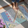thumbnail image 4 of Botanical Floral Patchwork Non-Slip Entryway Door Mat,Boho Indoor Decor Durable Low Plush Door Mat,Washable Welcome Rug for Patio Hallway Home Decor 20x32 Inches, 4 of 7