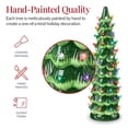 thumbnail image 3 of Best Choice Products Ceramic Christmas Tree, 18in Hand-Painted Holiday Decor w/Multicolor LED Lights  Green, 3 of 8