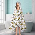 thumbnail image 6 of Cartoon Construction Vehicles Roads Hooded Bath Towel，60"x35" for Ages 3 To 12 Kids, Quick Dry Lightweight Soft Microfiber Hood Beach Towel Cover Up for Kids, 6 of 7