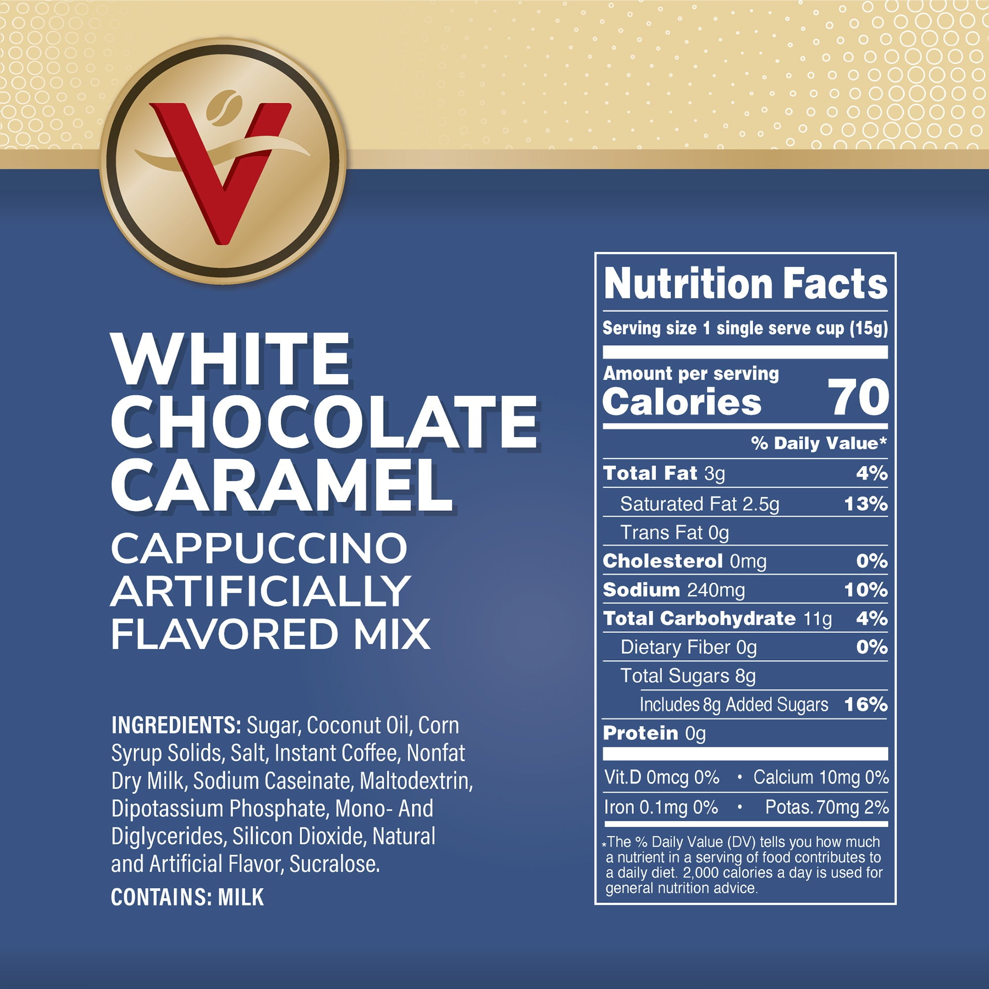 Victor Allen's Coffee White Chocolate Caramel Cappuccino 6-12 Count, Single Serve K-Cup Coffee Pods