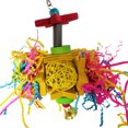 thumbnail image 3 of Bird Chewing Toy Funny Wooden Parrot Shredder Toy Foraging Hanging Toy for Bird, 3 of 10
