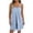 *Light Blue, variant on Women's Wide Strap Sleeveless Romper , Ladies' Split Front Overlay Jumpsuit , Casual Loose Summer Playsuit For Women,Black,XS-XL