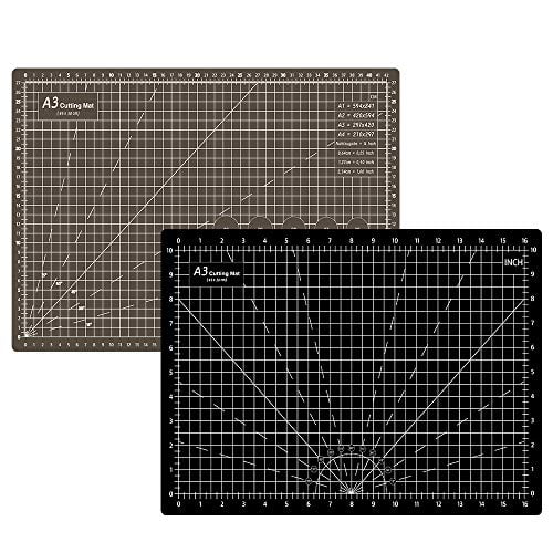 Property Help Mat Re-Heal Itself;Made of Durable 5-Ply Material .Rotary Mat Size: 45 x 30 cm .Brown/Black Headley Tools Durable Double-Sided Self Healing Cutting Mat A3
