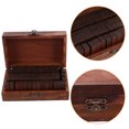 thumbnail image 4 of MasteelfCA 70pcs Vintage Style Alphabet Letters Number Symbol Rubber Stamps Seals in a Wooden Box Case (Random Rubber Color), 4 of 7