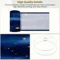 thumbnail image 4 of Linen Drum Lampshades Starry Night Watercolor Gold Stars Deep Blue 13"x13"x10" Light Shade for Table Lamps Floor Lamp Shades Lampshade Replacement Assembly Required, 4 of 8