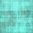 thumbnail image 1 of Ahgly Company Machine Washable Indoor Square Persian Turquoise Blue Traditional Area Rugs, 6' Square, 1 of 4