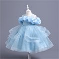 thumbnail image 6 of Formal Tutu-Dresses for Girls Size 5-11 Trendy Sequins Sleeveless Crewneck Toddlers Kids Elegant Solid A-Line Birthday Party Prom Dress, 6 of 7