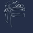 thumbnail image 2 of Men's Star Wars R2-D2 Outline Graphic Tee Navy Heather 3X Large, 2 of 4