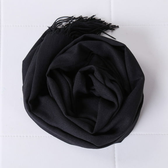 GZWYHT Shawl Wraps,Shawl Fashion Women Autumn Solid Tassel Soft Shawl Wrap Wraps Scarf Scarves Scarves for Women Lightweight,,Shawls And Wraps Black