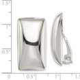 thumbnail image 2 of 925 Sterling Silver Non Piercing Rectangle Boucles d'Oreilles Boule Bouton, 2 of 6