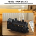 thumbnail image 3 of Vintage Steam Train shape Aromatherapy Essential Oill Diffuser & Humidifier with Dual-Color LED Light and Remote Controller (Black), 3 of 8