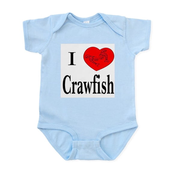 CafePress - I Love Crawfish Infant Creeper - Baby Light Bodysuit, Size Newborn - 24 Months