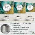 thumbnail image 4 of Designart "Gilded Turquoise Billows Abstract III" Abstract Shapes Gold Large Square Mirror - Square Bedroom Mirror Printed Wall Decor - Transitional Square Printed Wall Mirror Art, 4 of 5