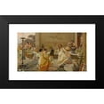 thumbnail image 2 of Emilio Vasarri 18x12 Black Modern Framed Museum Art Print Titled - Fontinal; Fountain Day, 2 of 5