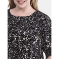 thumbnail image 4 of Terra & Sky Women's Plus Size Smocked Blouse, Sizes 0X-5X, 4 of 5