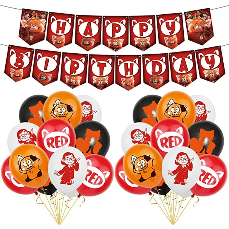 Turning Red Birthday Themed Party Decorations, Size: Large