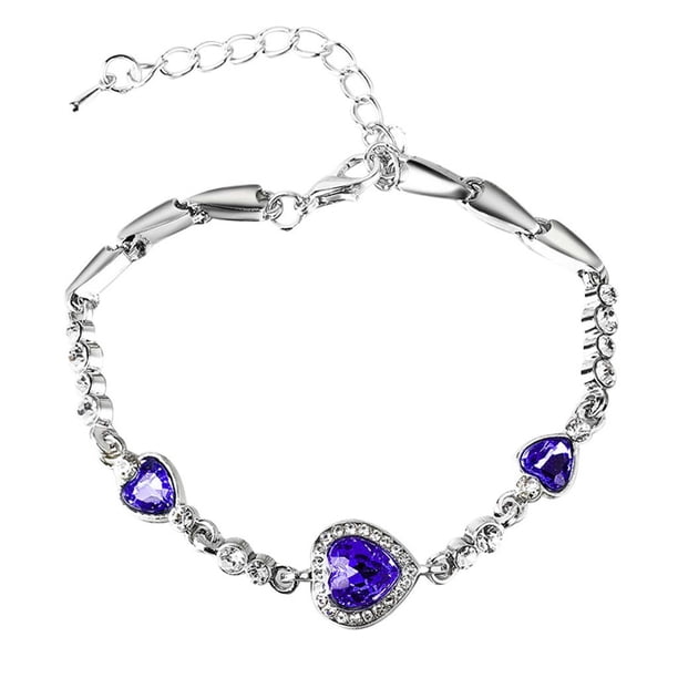 Pulseras para mujer, regalos para mujer, pulsera de cristal, brazalete para San Valentín, boda, novia, joyería para mujer, toalla de cocina