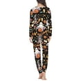 thumbnail image 3 of FKELYI Pumpkin Ghost Women Pajama Size 5XL Stretchy Halloween Dog Women Sleepwear Pajama Set Breathable 2pcs Pajamas for Ladies Night, 3 of 5