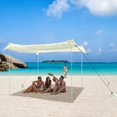 thumbnail image 3 of Carpa de playa BEW, parasol UPF 50+, 3 x 3 m, con sacos de arena y postes, 3 of 7
