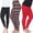 Black, Red, Black/Red/White, variant on White Mark Women's Pack of 3 Plus Size Casual Leggings