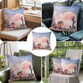 thumbnail image 6 of Vintage Running Throw Pillow Cover Horse Pink Sky and Mountain Cotton Linen Cushion Cover Throw Pillow Case with Invisible Zipper for Couch Sofa Bed Chair Car 16x16 Inch, 6 of 9