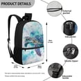 thumbnail image 3 of Yuyamidu Blue Sea Turtle Bookbag and Lunchbox for Girls Kids School Backpack with Lunch Box Bag Pencil Case Water Bottle Carrier Bag High School Bag for Boys with Lunch Bag, Set of 4, 3 of 7