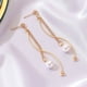 thumbnail image 5 of Pendientes para mujer, regalos para mujer, pendientes de perlas con flecos, elegantes, pequeños, creativos, largos, delicados, collar y pendientes., 5 of 5