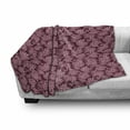 thumbnail image 2 of Flowers Soft Flannel Fleece Blanket, Abstract Style Pastel Toned Floral Petals Bouquets Retro Themed Royal, Cozy Plush for Indoor and Outdoor Use, 50" x 70", Dark Magenta Baby Pink, by Ambesonne, 2 of 5