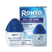 Rohto All-In-One Cooling and Redness Reliever Multi-Symptom Relief Eye Drops, 0.4 fl oz