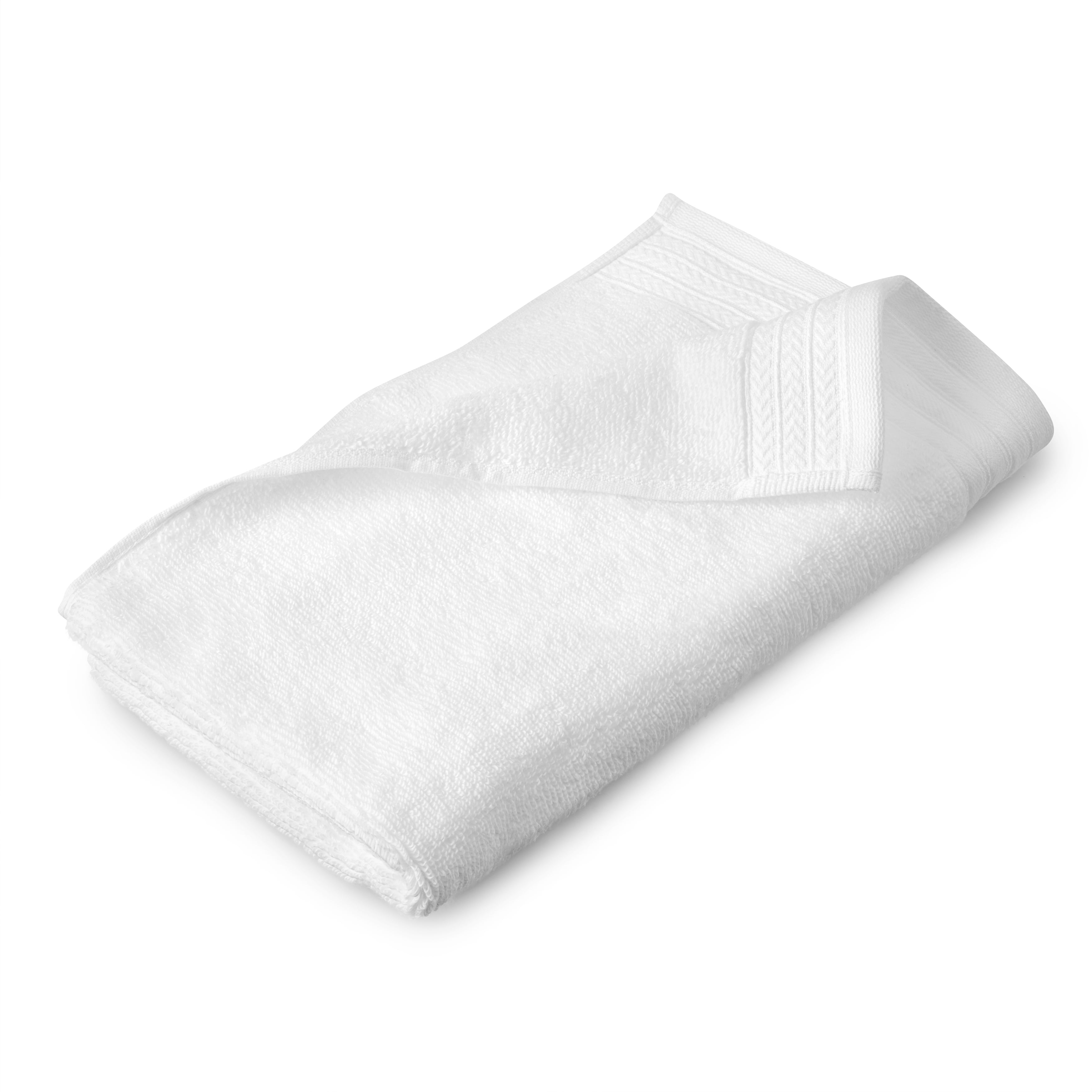 Hotel Style Egyptian Cotton 4 Piece Towel Set 2 Hand Towels 2 Washcloths White Walmart Com Walmart Com