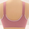 thumbnail image 4 of Yyeselk Front Closure Bras for Women No Underwire Comfort Bra Wireless Full Coverage Snap Closing Bra Everyday Bra Pink 50, 4 of 6