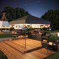 thumbnail image 1 of AKDSteel Tente à Auvent Escamotable 10x10, Tente à Auvent de Patio avec Installation à un Bouton, Sac à Roulettes Portable, 4 Sacs de Lest, Tente Instantanée d'Extérieur à 3 Hauteurs Réglables pour Fêtes, Camping, Plage, 1 of 7
