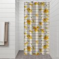 thumbnail image 2 of Beige Daisy Flower Yellow Blooms Pattern Shower Curtain 36"x72" ,Bathroom Decorative Shower Curtains Set with 12 Hooks,Modern Waterproof Washable Shower Curtain, 2 of 6