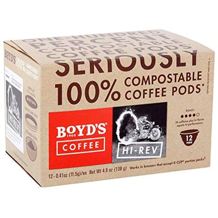 Boyds Coffee Hi-Rev Medium-Dark Roast Single Serve Pods (36 Count)