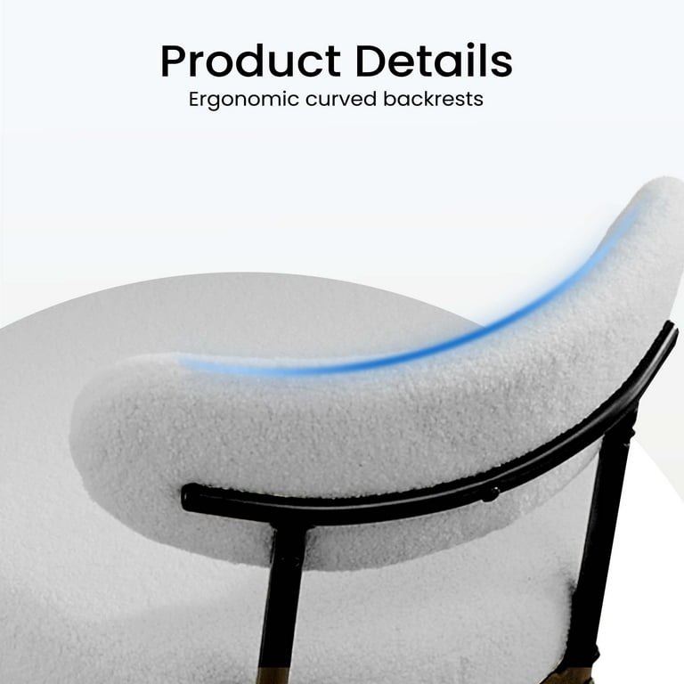 edx Upholstered Dining Chairs, Mid Century Modern Round Dining