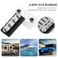 thumbnail image 4 of 4 Stud Power Distribution Block, Battery Bus Bar DC12V to 48V 600A High Current M10 Post Battery Junction Block Bus Bar for Car Rv Truck Marine Boat Vehicles, 4 of 8