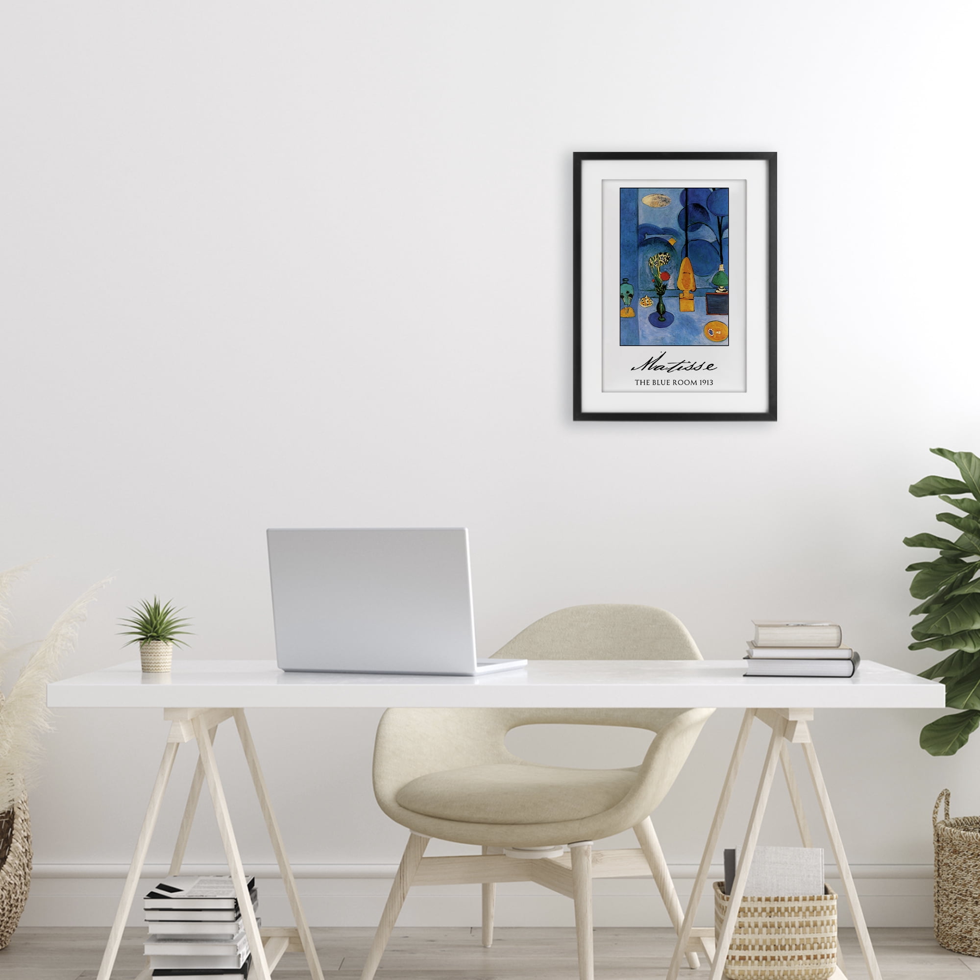 Matisse The Blue Room Black Framed Print Under Glass, design by Vintage Hustle