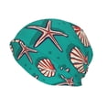 thumbnail image 3 of Kll Starfish And Shell Winter Fall Beanie Knit Hats For Men & Women - Warm & Soft Stylish Toboggan Caps For Cold Weather, 3 of 9