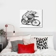 thumbnail image 4 of Susaid Capybara Riding Bicycle Pattern Canvas Wall Decor Poster Framed Artwork Decoration for Bedroom Home Office Ready to Hang,Horizontal, 4 of 6